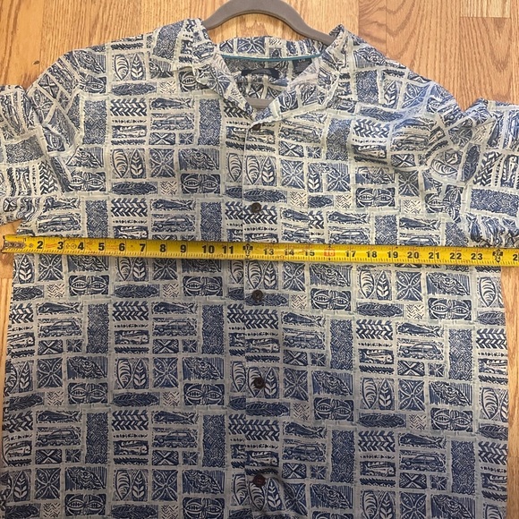 Blue Patterned Men's Shirt Havana Jim Size Large - Picture 4 of 7